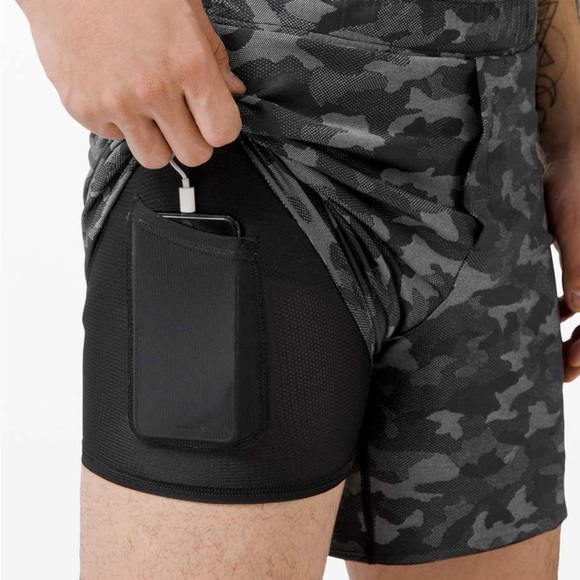 Lululemon Pace Breaker Shorts 9” Lined Variegated Mesh Camo Black Athletic - Picture 8 of 12